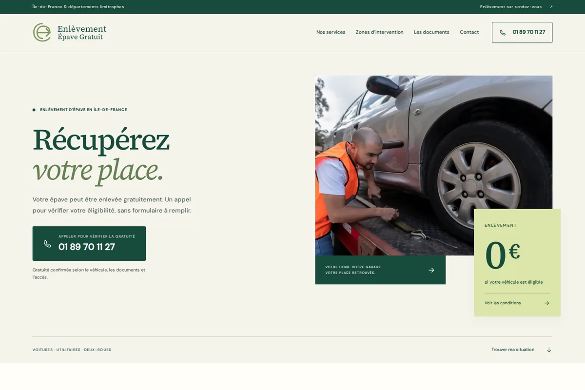 Aperçu de Enlèvement Épave Gratuit